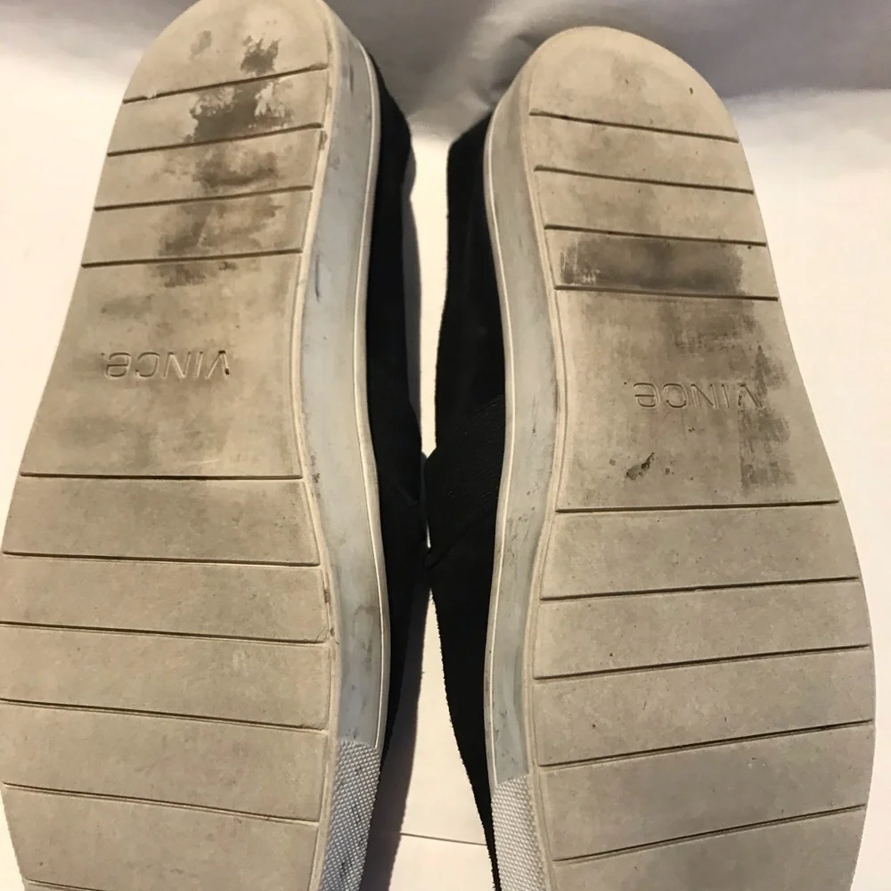Black Suede Slip Ons